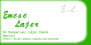 emese lajer business card
