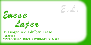 emese lajer business card